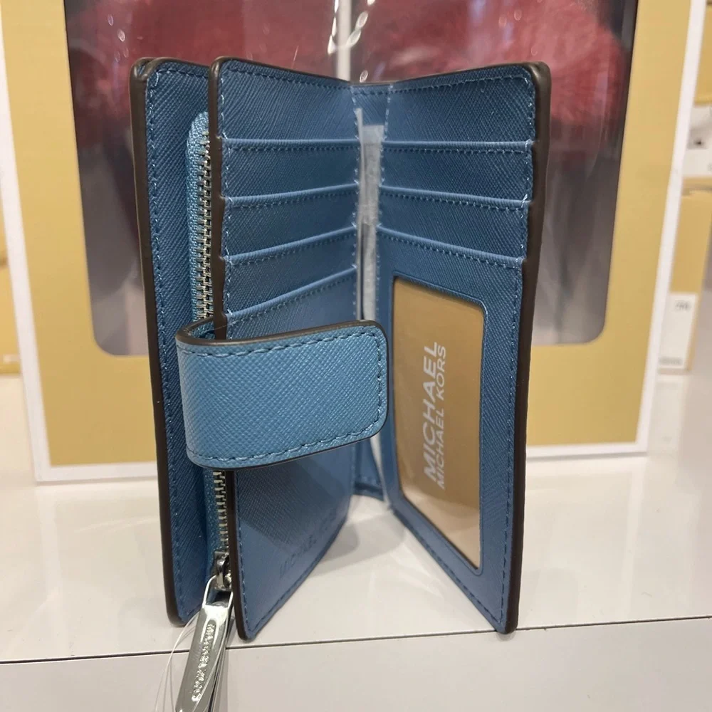 MICHAEL KORS Medium Saffiano Leather Bifold Wallet Cauliflower  NWT